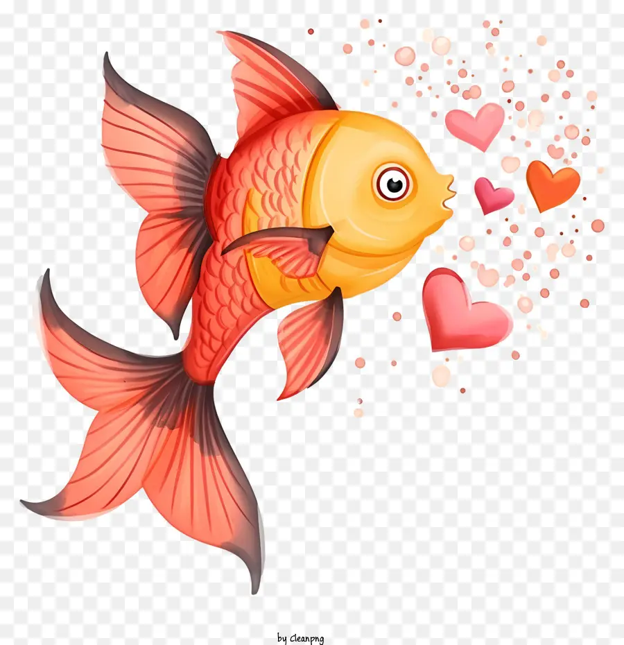 Poisson De La Saint Valentin Art Vectoriel Simpliste，Poisson PNG