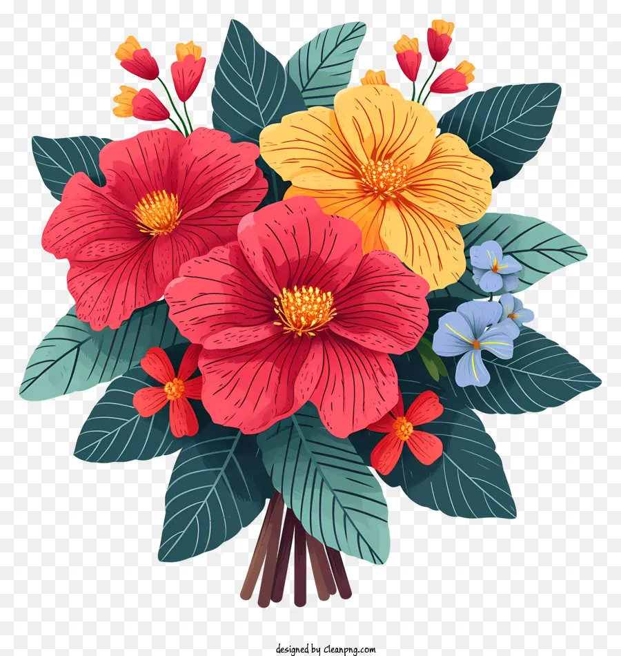Arrangement Floral Plat，Bouquet De Fleurs PNG