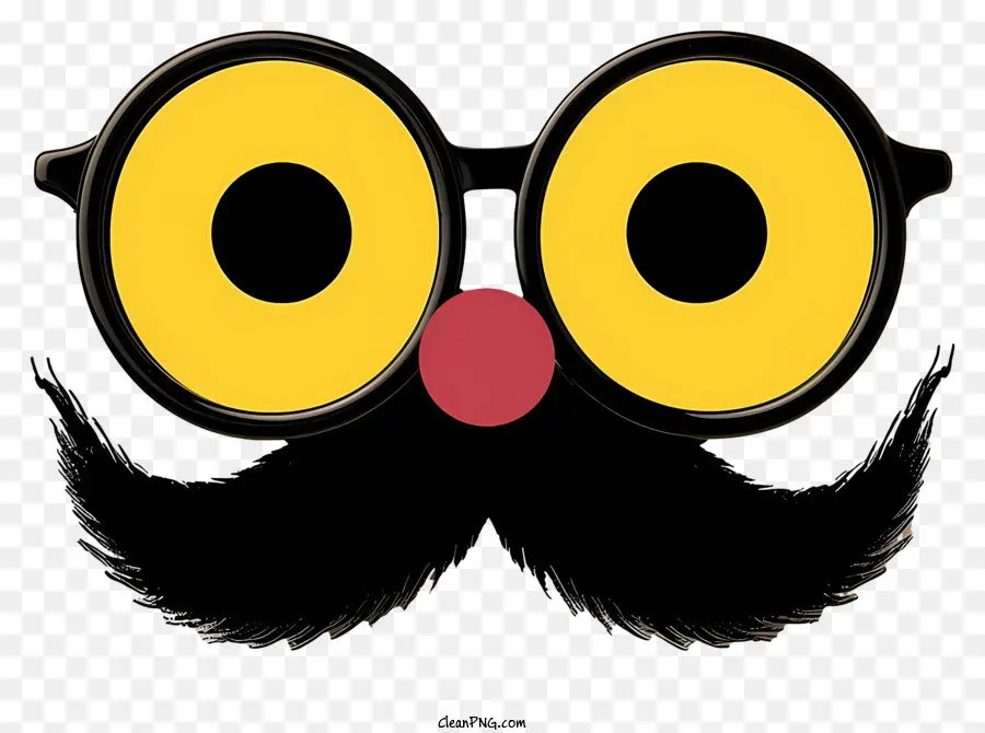Plats Funny Groucho Nez Lunes，Moustache Jaune PNG