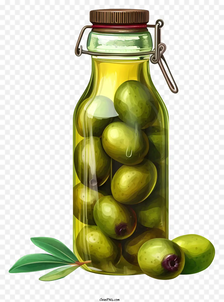 Olives Vertes Plates En Pot，Olives Vertes PNG