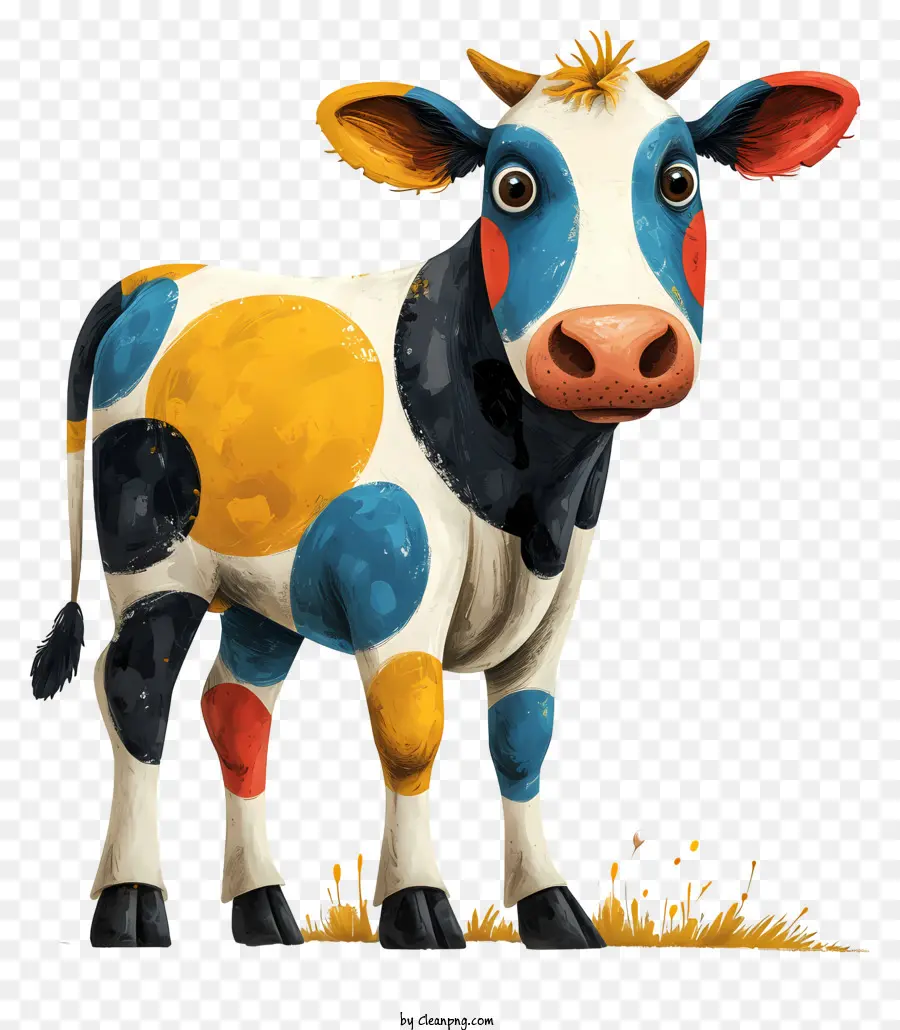 Bande Dessinée De Vache，Vache Colorée PNG