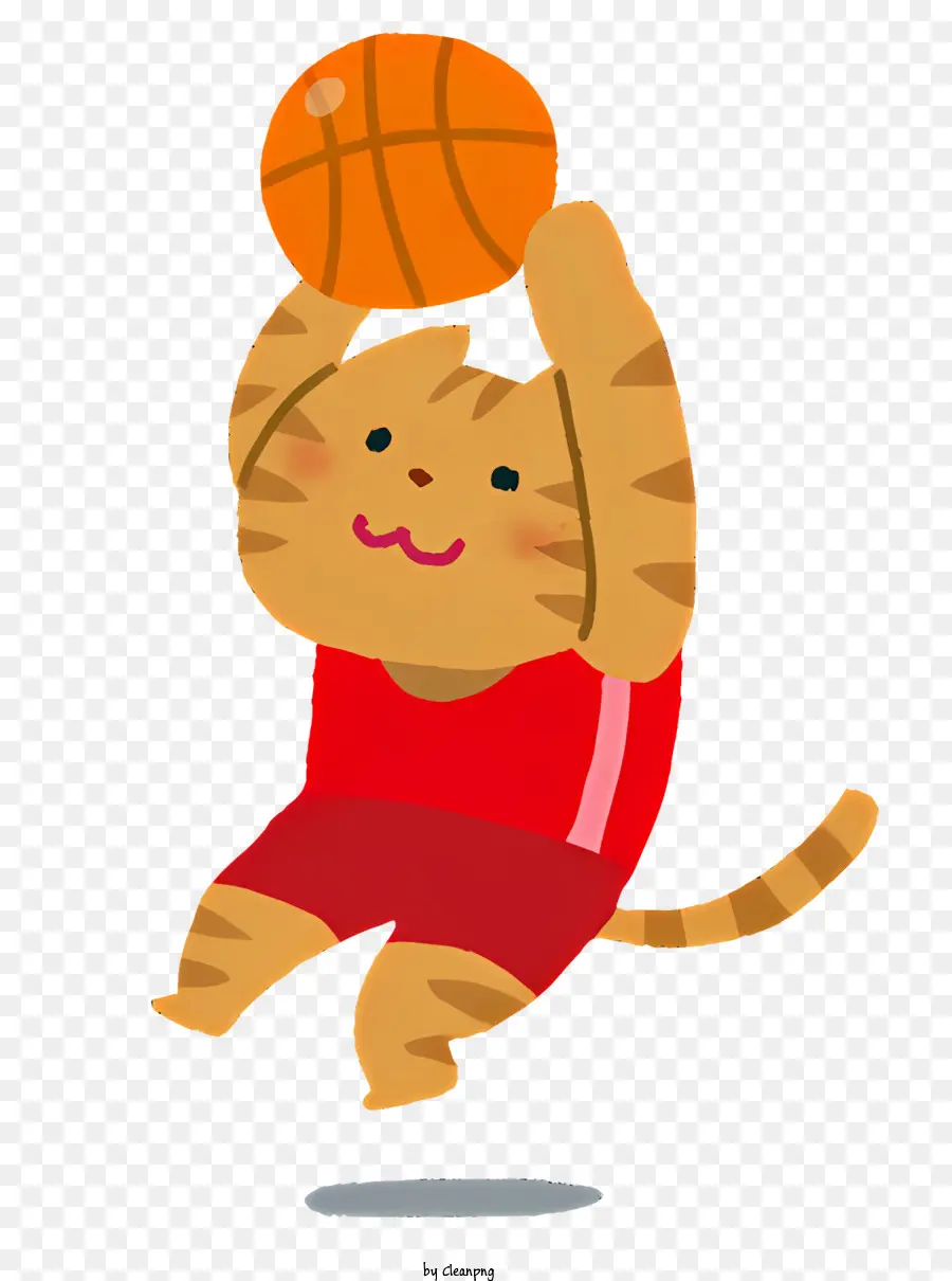 Basket Ball De Chat，Chat De Dessin Animé PNG
