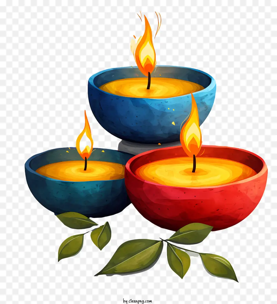 Diwali Lampe，Bols Colorés PNG