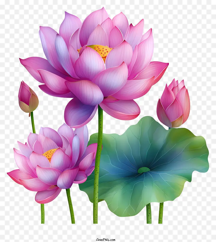 Aquarelle Fleur De Lotus，Fleurs De Lotus Rose PNG