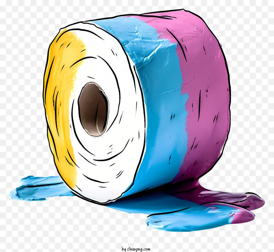 Peintures Multicolores De Tissu De Toilettes，Papier Toilette Sale PNG