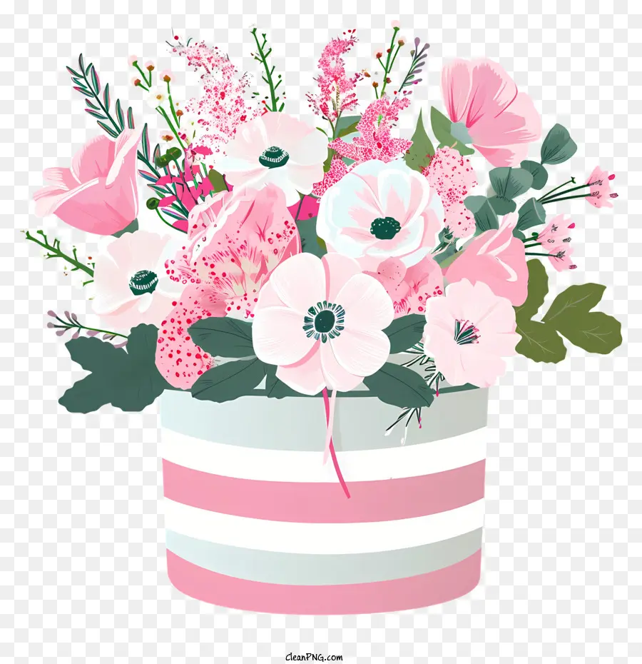Art Des Fleurs De La Saint Valentin，Vase PNG
