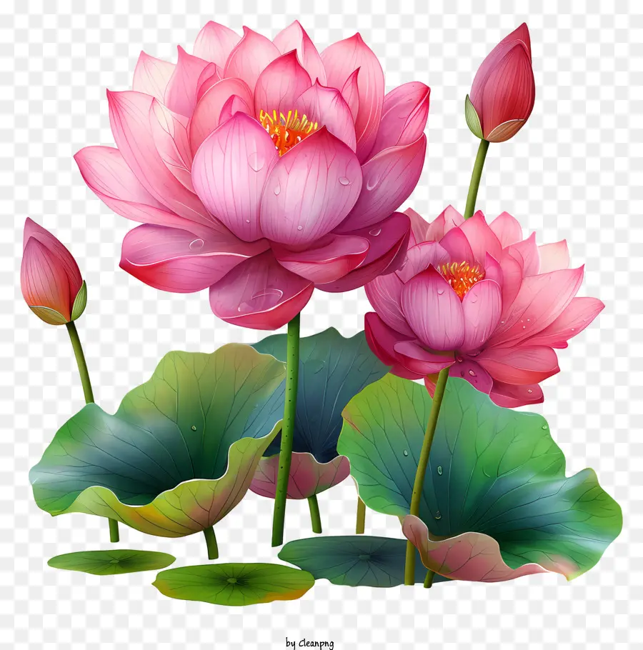 Aquarelle Fleur De Lotus，Air PNG