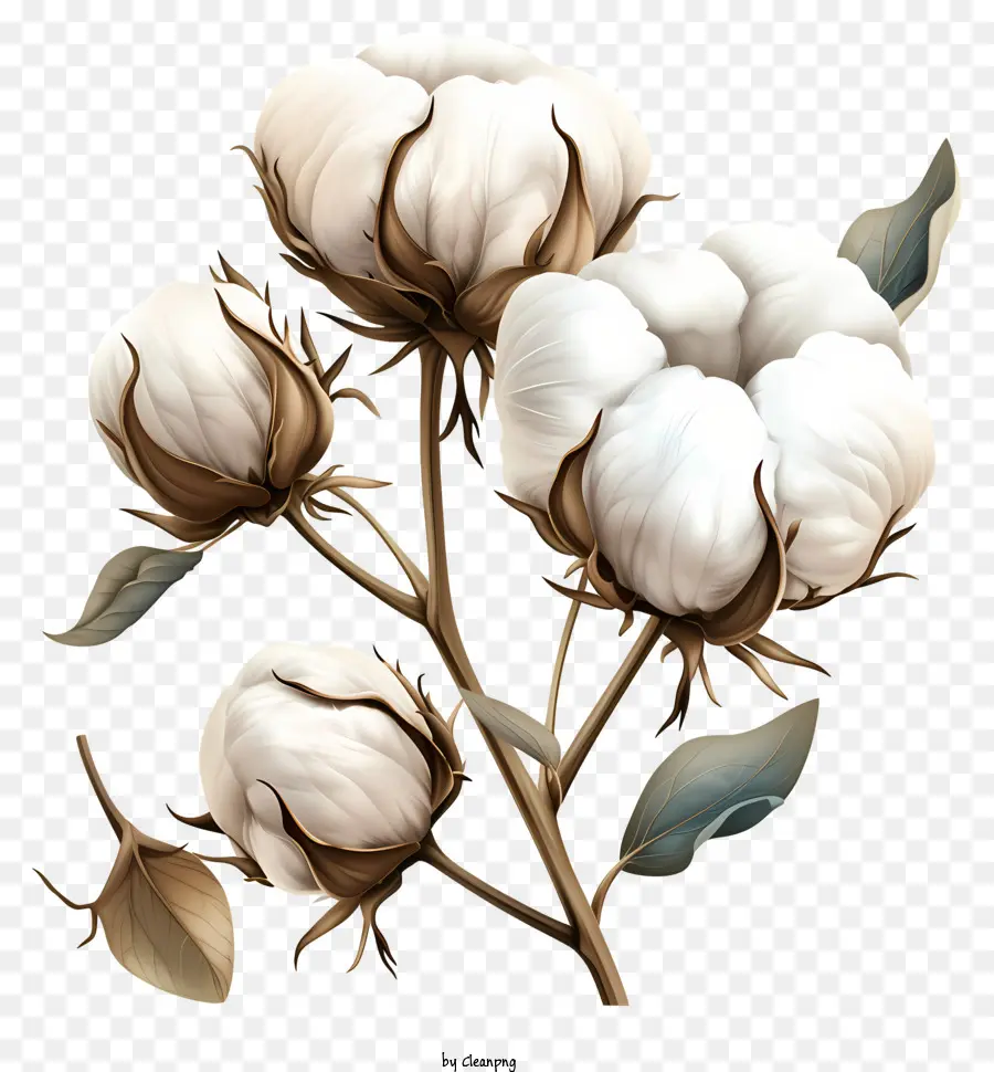 Coton Fleurs，Fleurs De Coton Blanc PNG