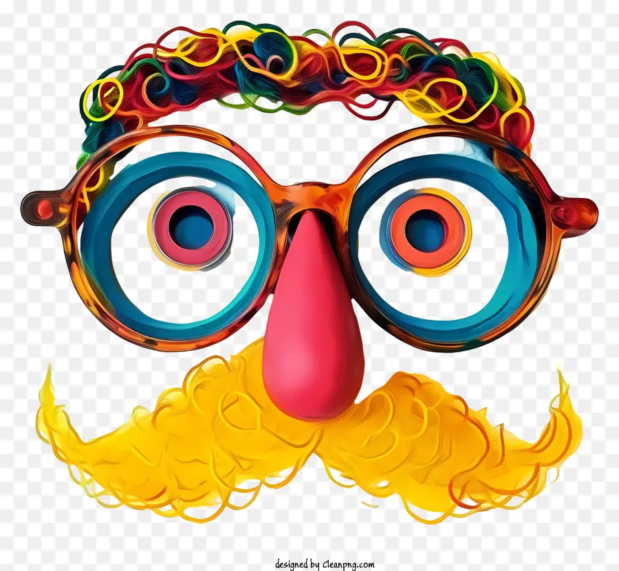 Mignon Et Coloré，Lunettes De Nez Groucho Drôles PNG