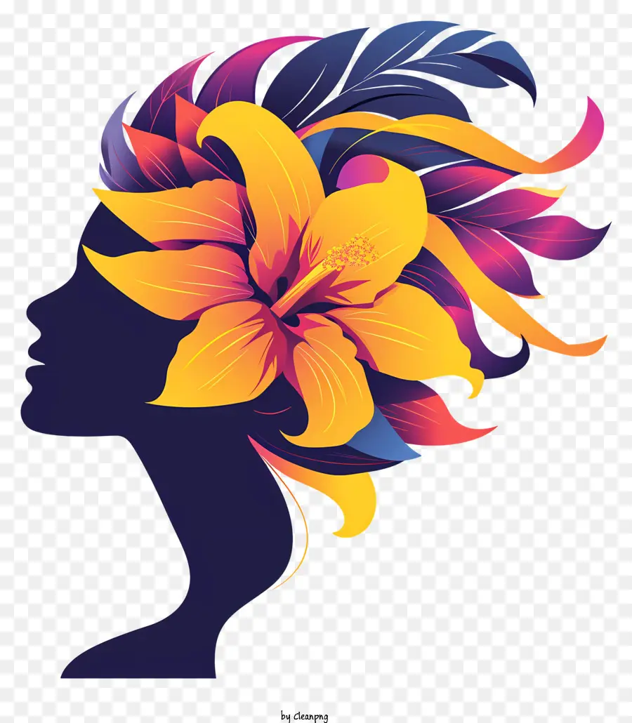 Journée De La Femme，Femme Avec Des Fleurs PNG