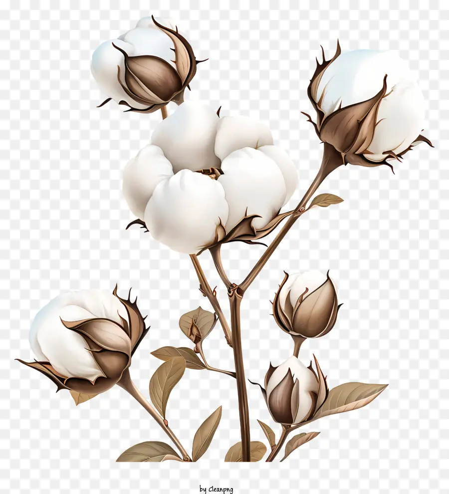 Fleurs De Coton，Usine De Coton PNG