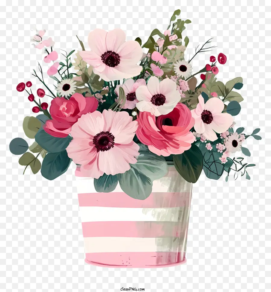 Art Des Fleurs De La Saint Valentin，Bouquet PNG