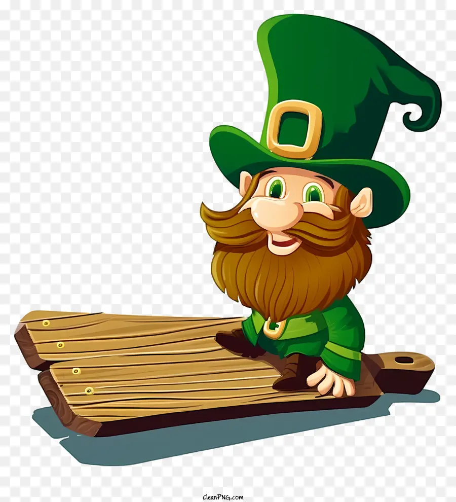 Cartoon St Patrick Board，Lutin PNG