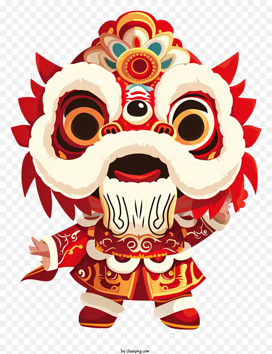 Nouvel An Chinois，La Danse Du Lion PNG