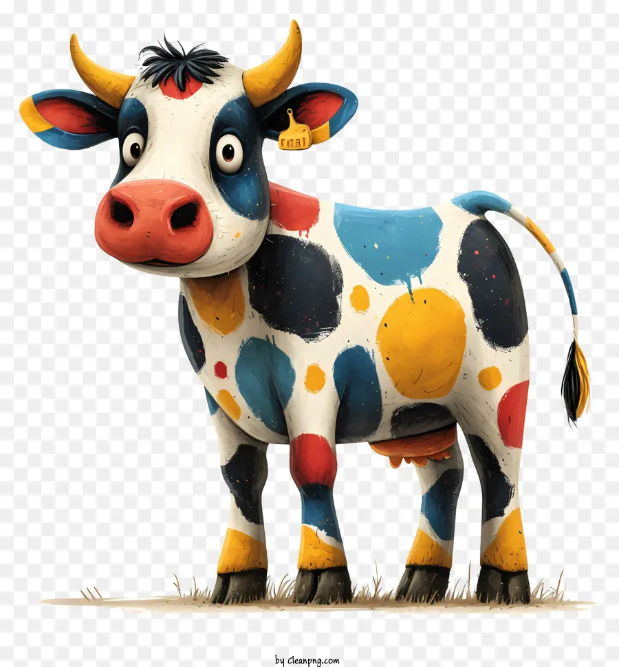 Vache De Dessin Animé，Vache Colorée PNG