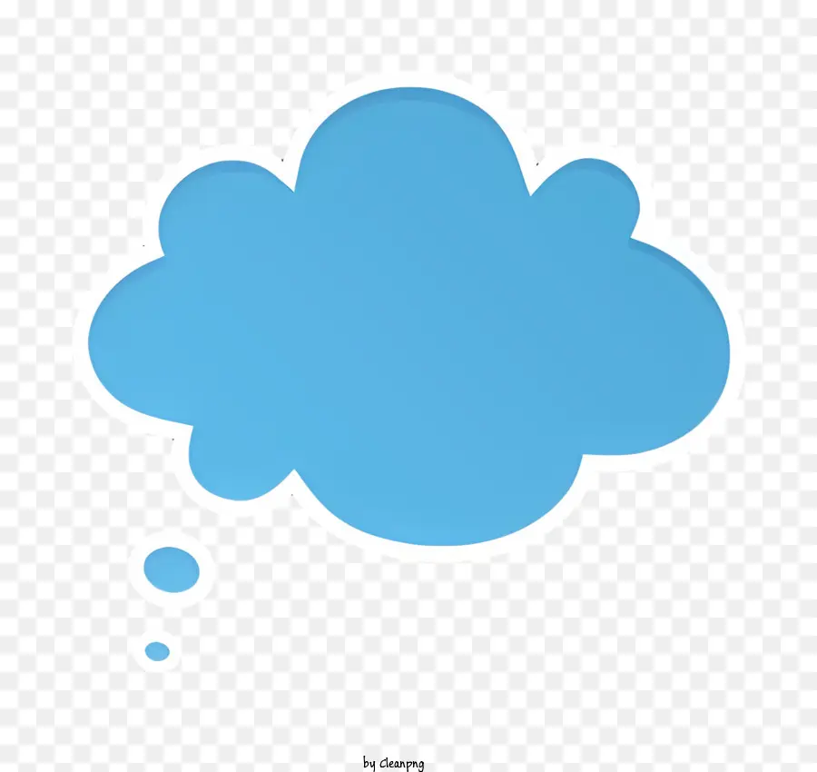 Nuage De Pensée，Bulle De Pensée Bleue PNG