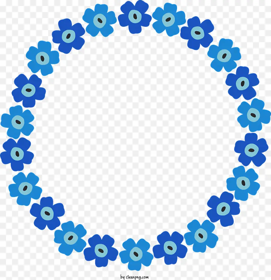 Fleur Cercle Image，Fleurs Bleues PNG