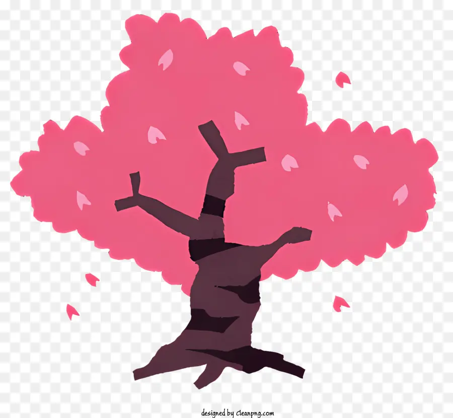 Sakura Arbre，Illustration De L'arbre Rose PNG