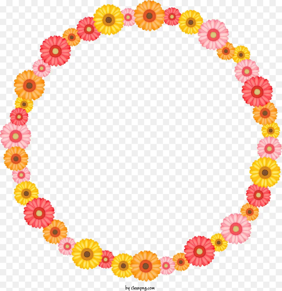 Fleur Cercle Image，Couronne De Fleurs PNG