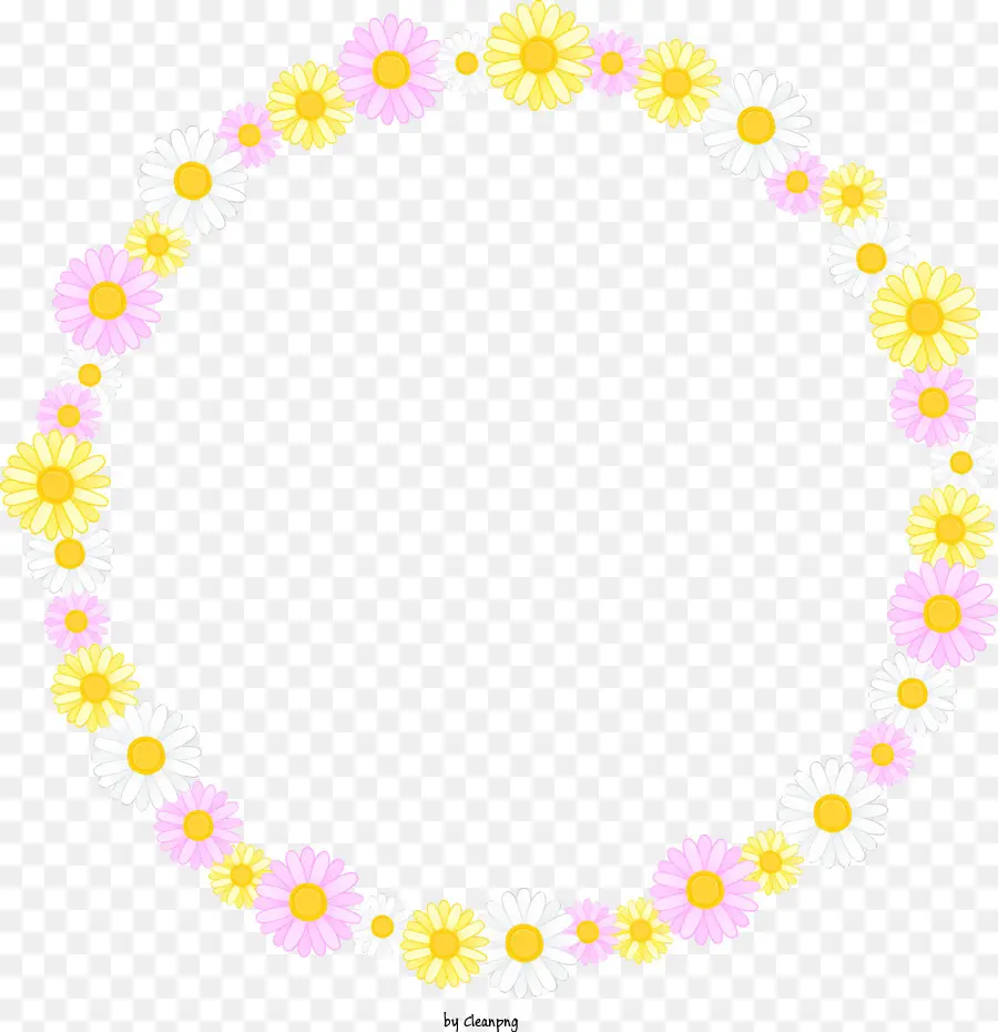 Fleur Cercle Image，Cadre Circulaire PNG
