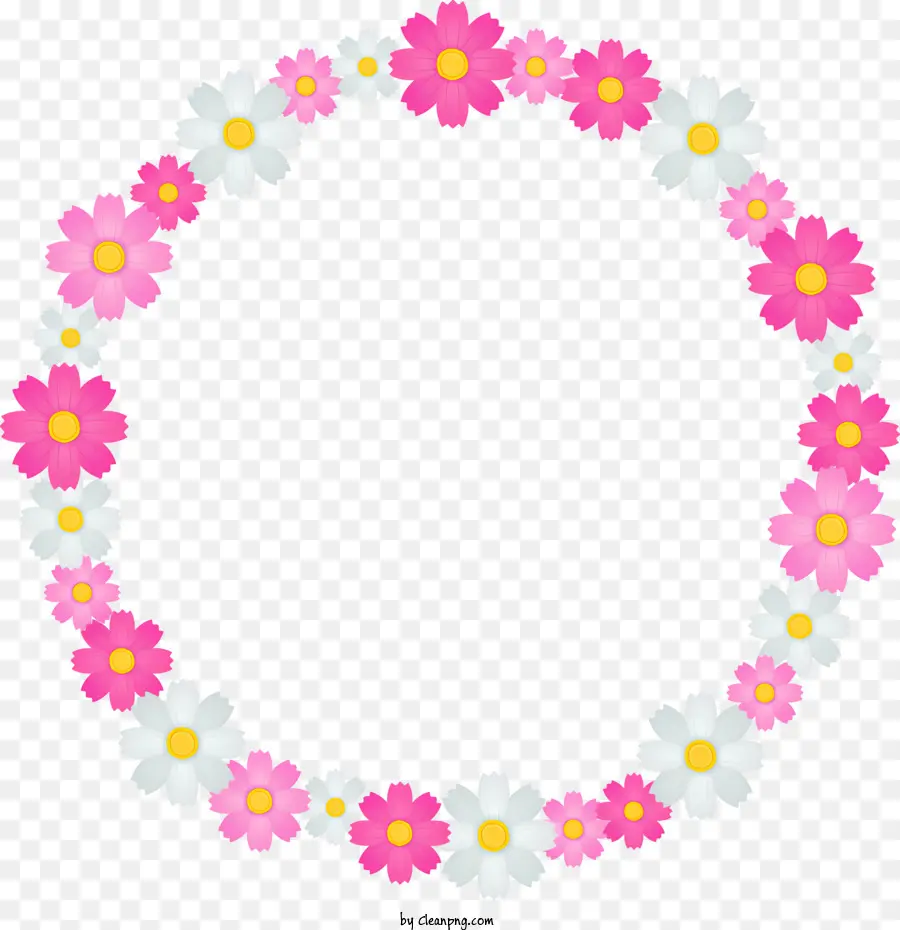 Fleur Cercle Image，Daisy Couronne PNG