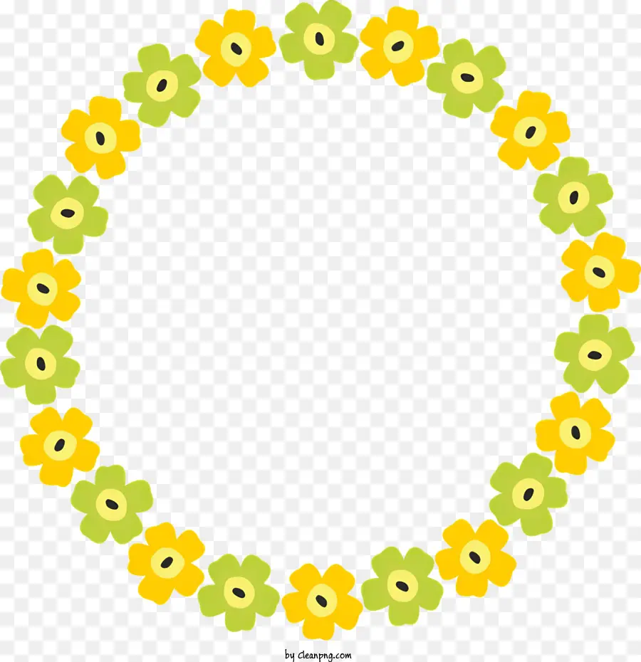 Cadre De Cercle De Fleurs，Couronne De Fleurs PNG