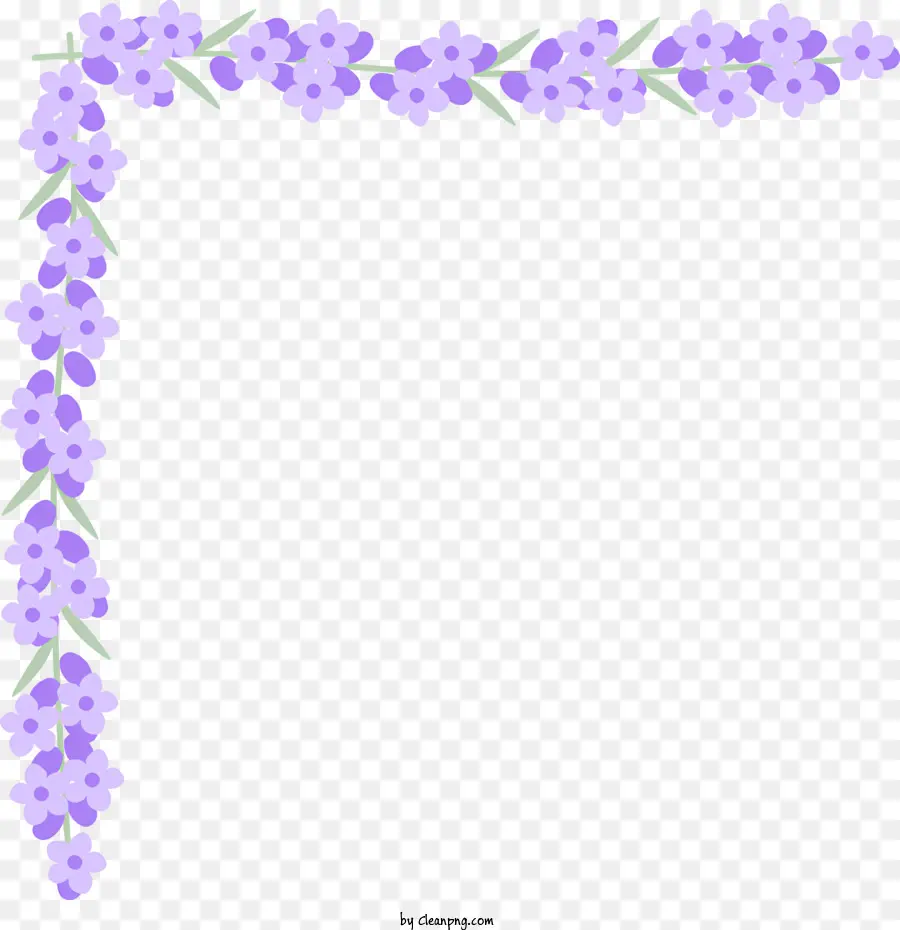 Coin Fleuri，Fleurs Violettes PNG