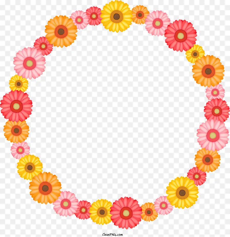 Fleur Cercle Image，Cadre PNG