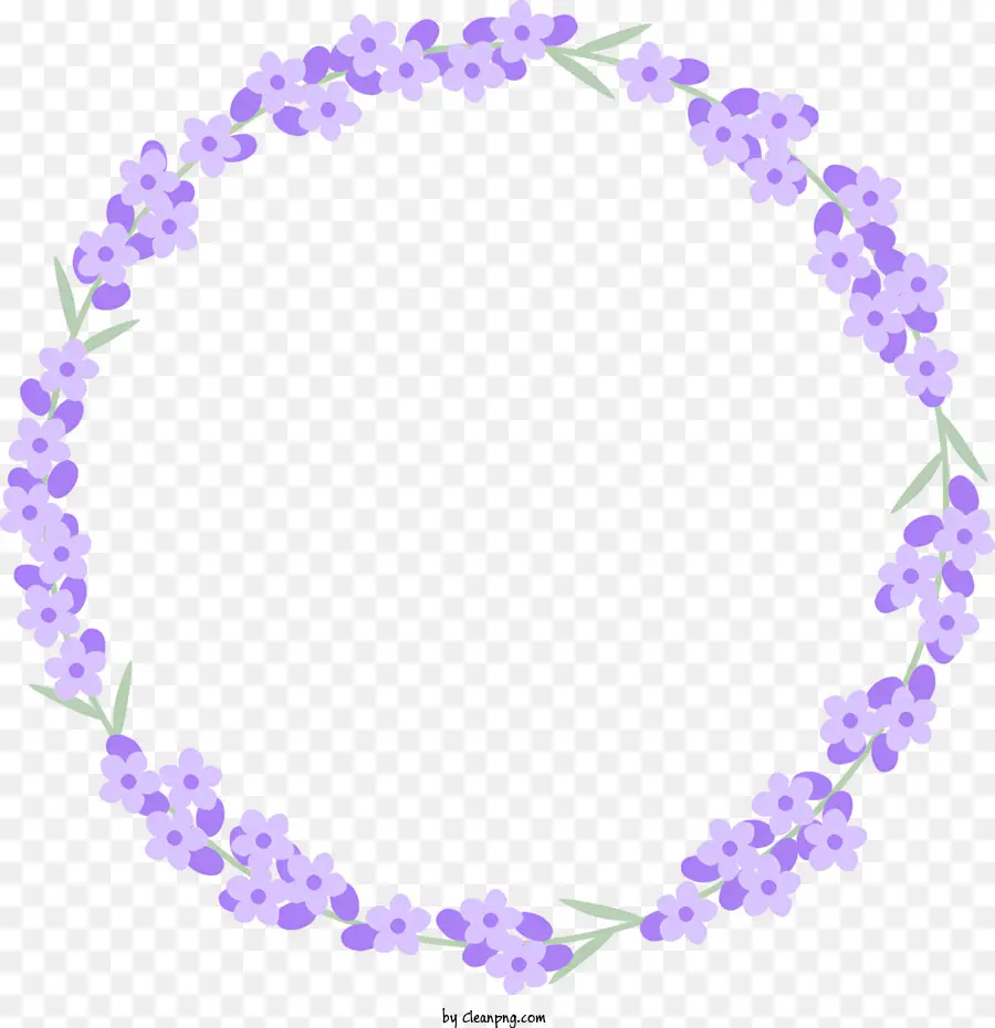 Fleur Cercle Image，Couronne Florale Violette PNG