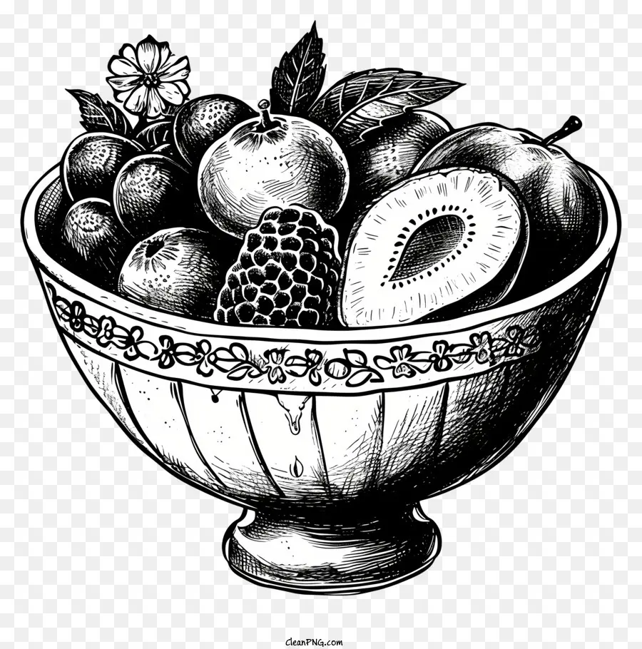 Bol De Fruits Dessiné à La Main，Bol De Fruits PNG