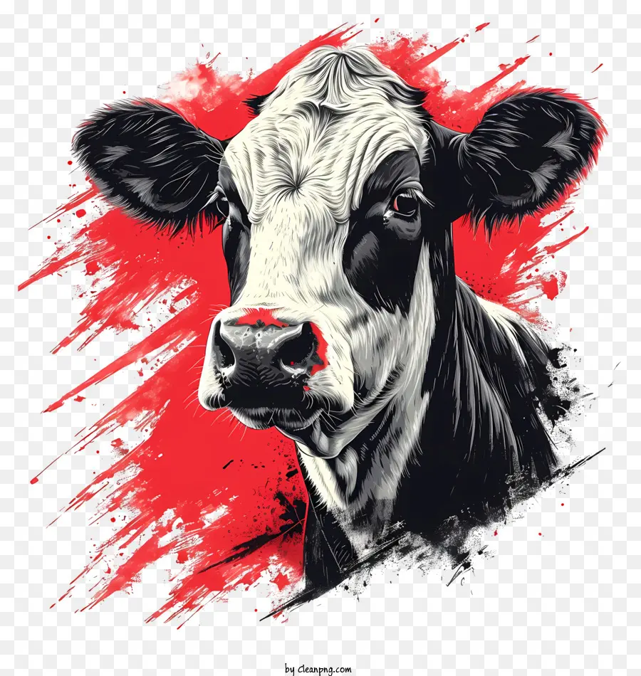 Portrait De Vache，Vache PNG