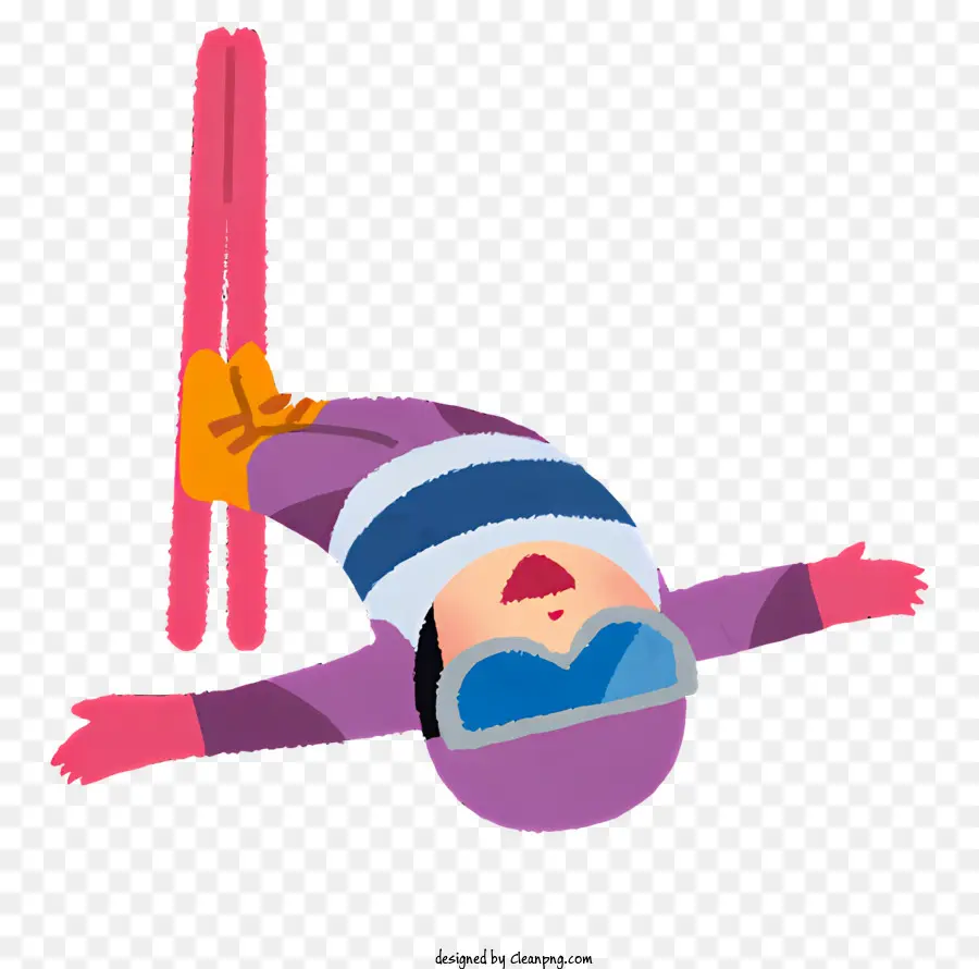 Ski，Personnage De Dessin Animé De Ski PNG