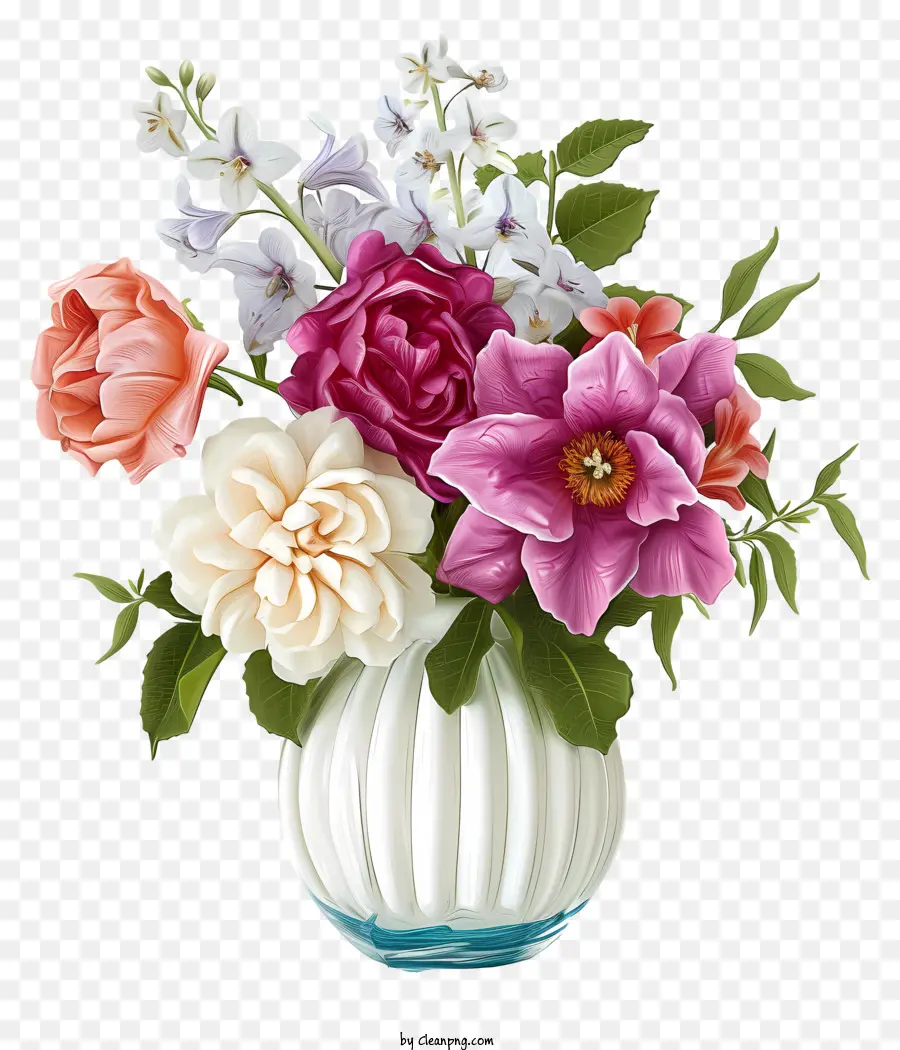 Icône De L'arrangement Des Fleurs élégant，Vase PNG