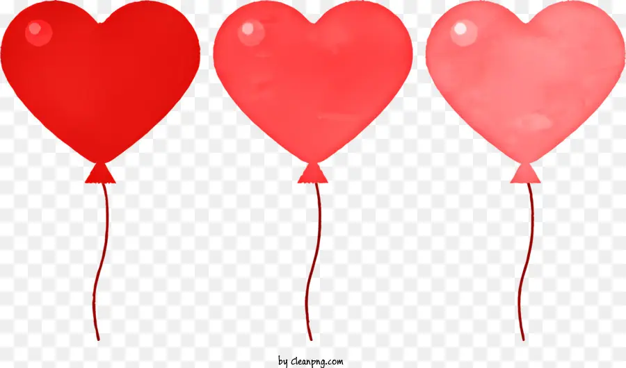 Coeur Ballon，Les Ballons Rouges PNG