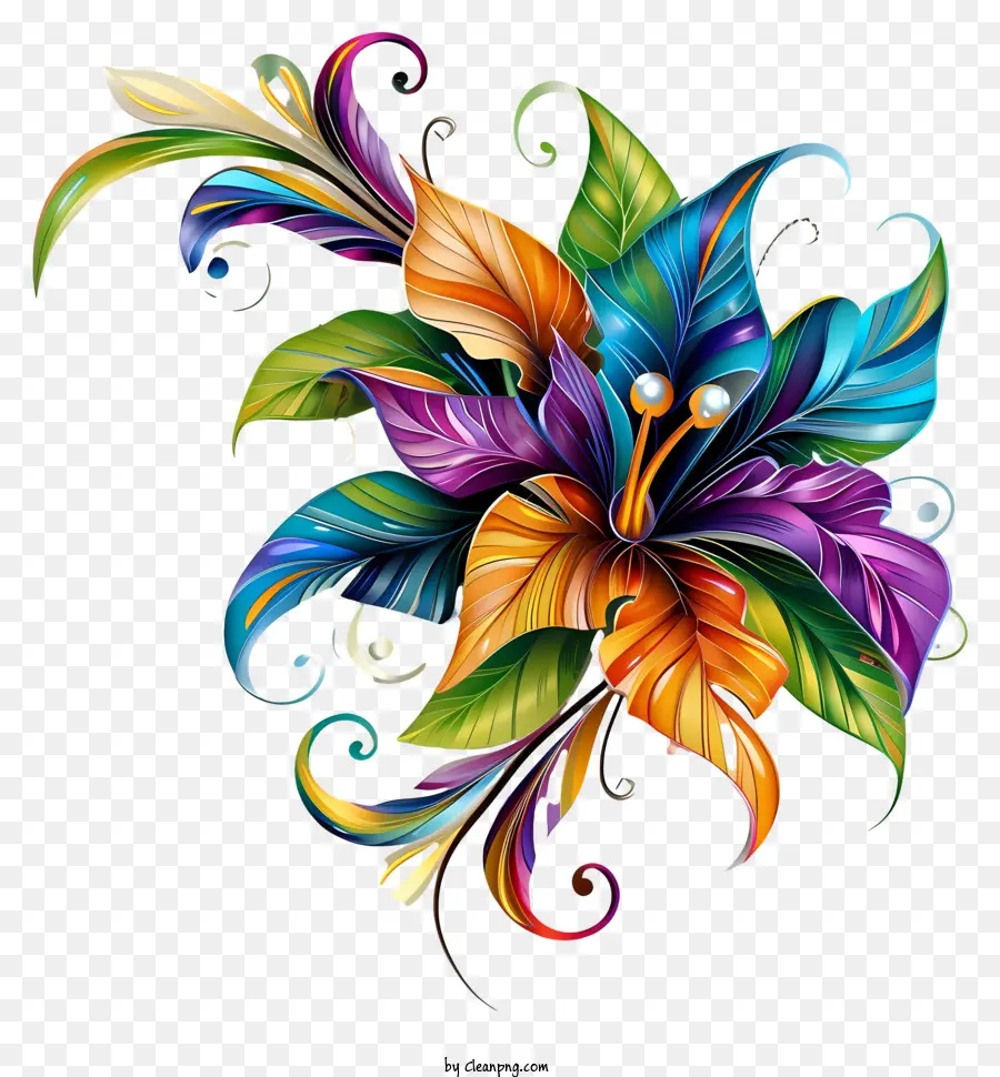 Fleurs De Mardi Gras，Design Floral PNG