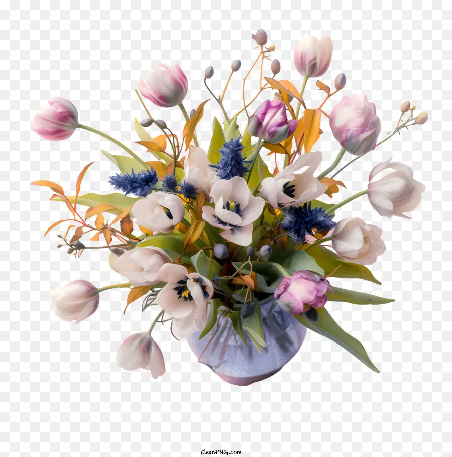 Illustrations Détaillées，Arrangement Floral élégant PNG