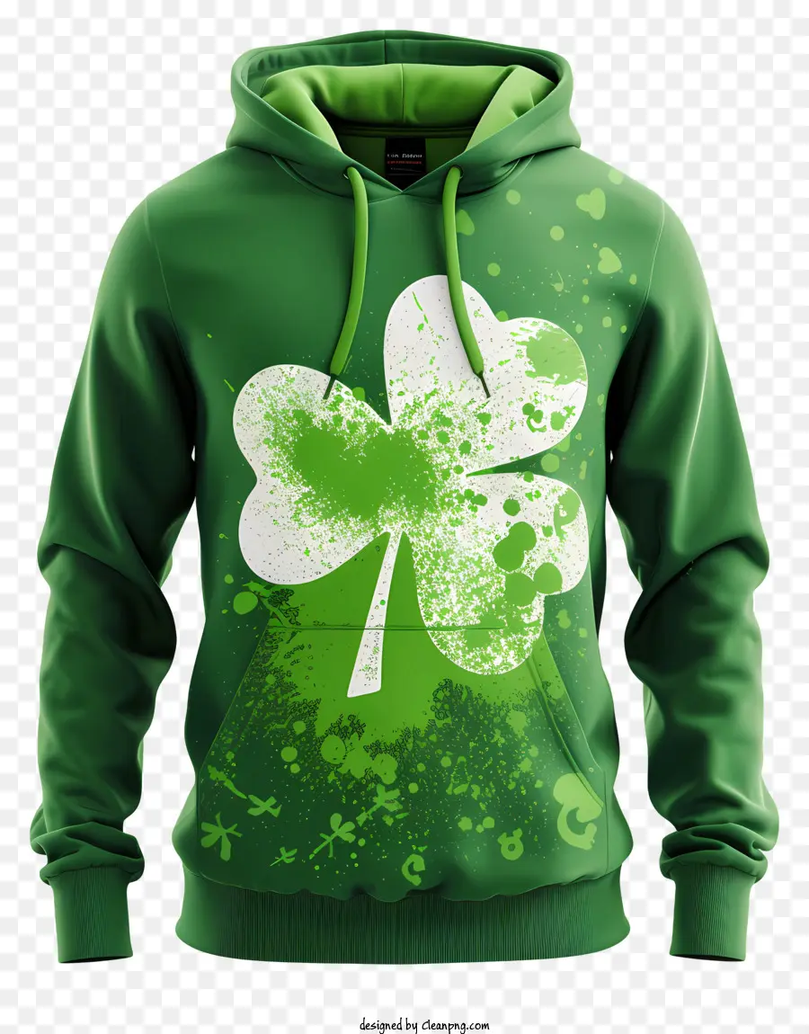 Sweats à Capuche Pour La Saint Patrick，Sweat à Capuche Vert PNG