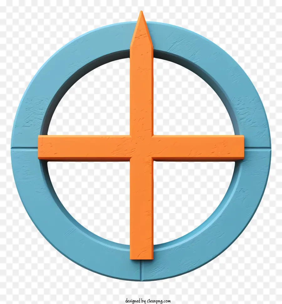 Symbole De Croix，Croix Bleue Et Orange PNG