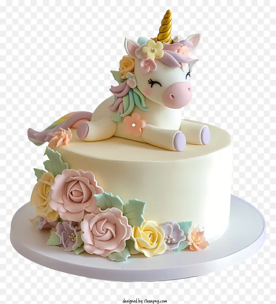 Gâteau D'anniversaire De La Licorne，Gâteau PNG