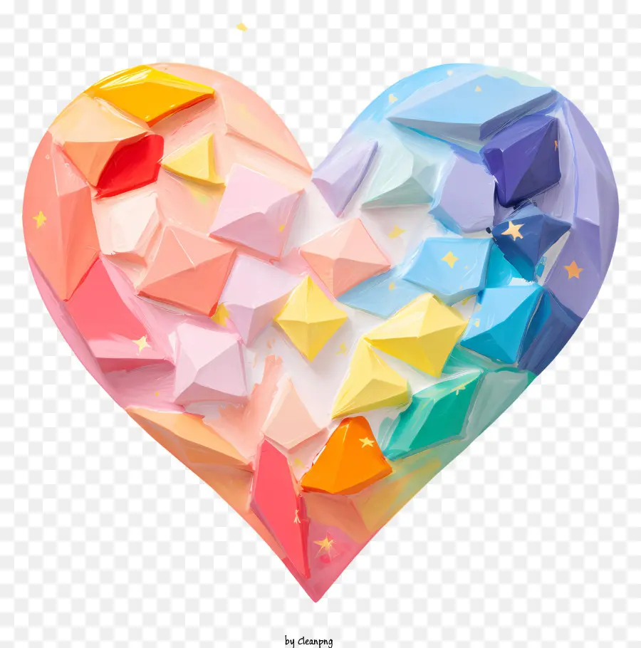 Coeur，Les Triangles Colorés PNG