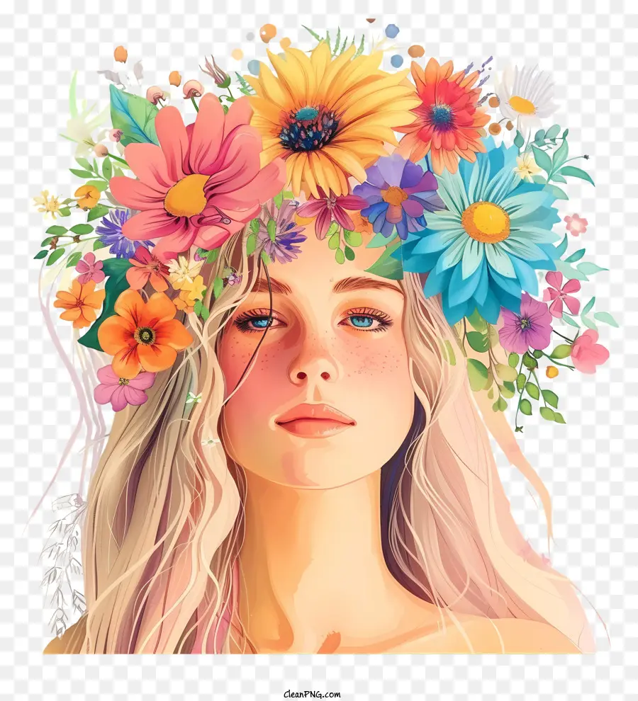 Mignon Et Coloré，Couronne De Fleurs PNG