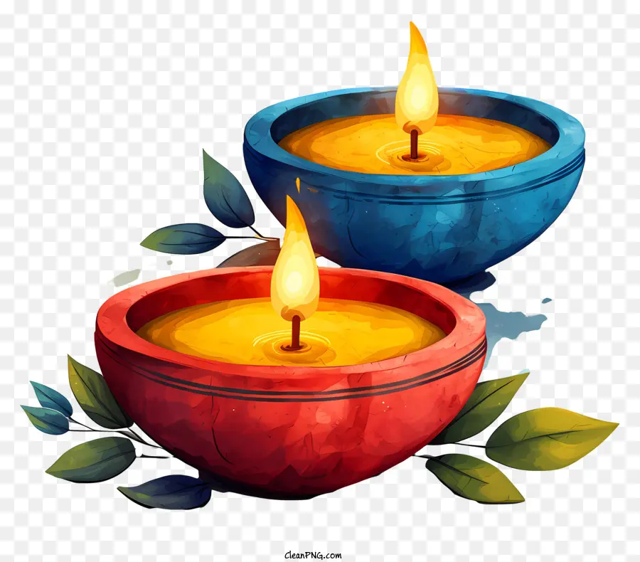 Diwali Lampe，Bougies PNG