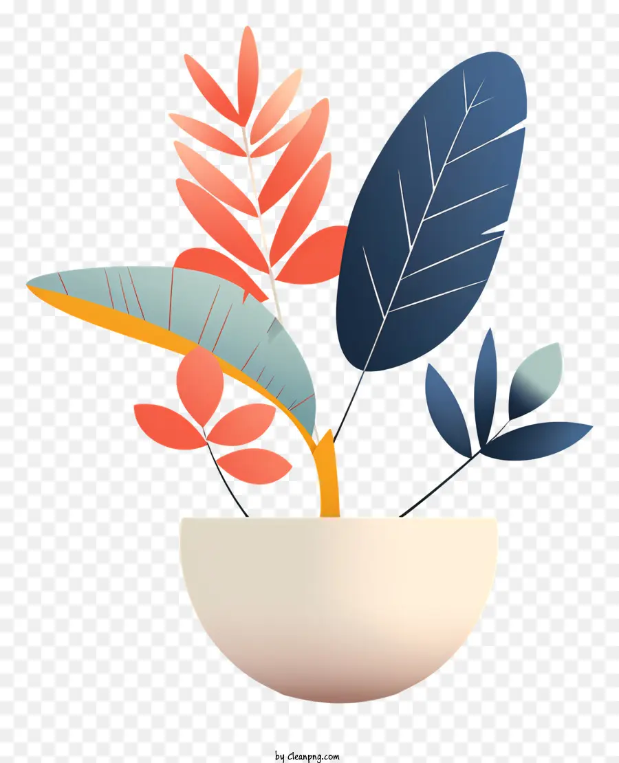 Moderne Pot De Fleur，Illustration Colorée PNG