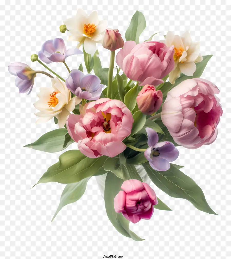 Arrangement Floral élégant Aquarelle，Bouquet PNG