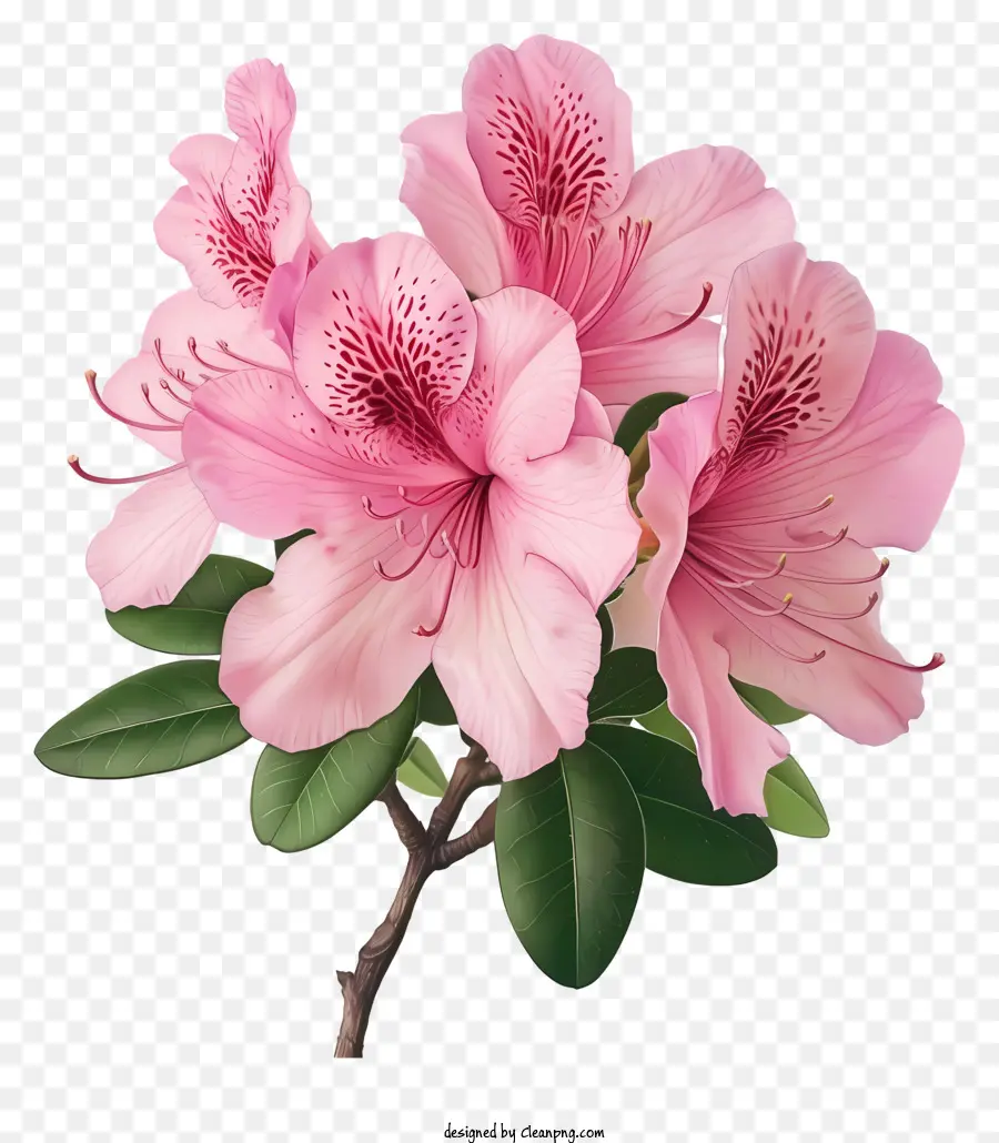 Fleur D'azalée，Fleurs De Rhododendron Rose PNG