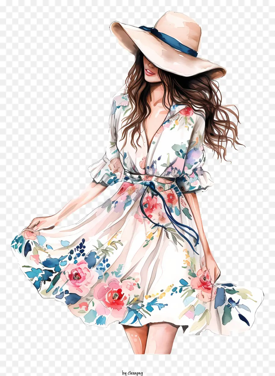 Jour De La Robe，Robe à Imprimé Floral PNG