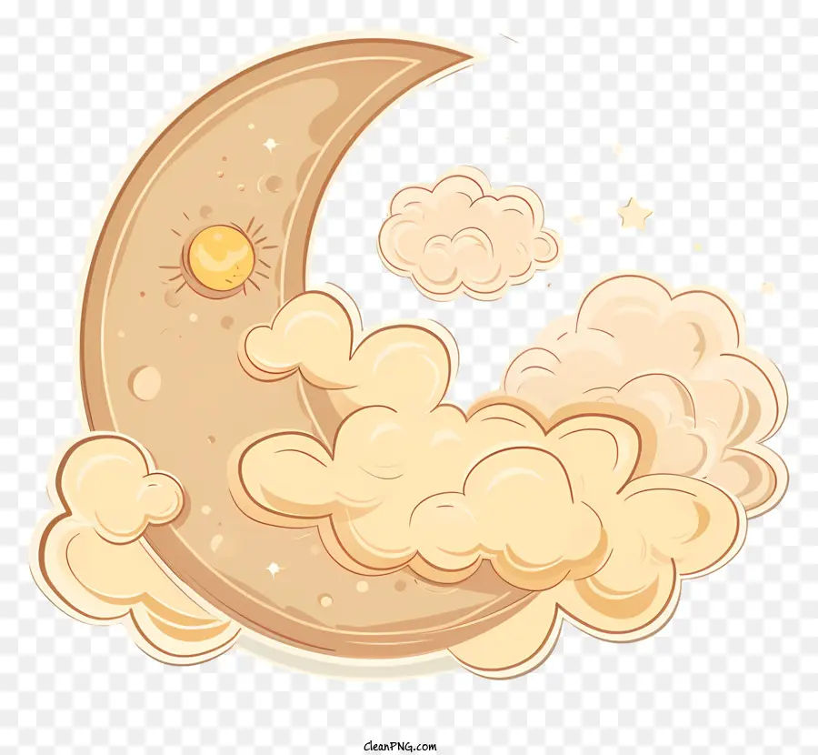 Lune Les Nuages，Lune PNG