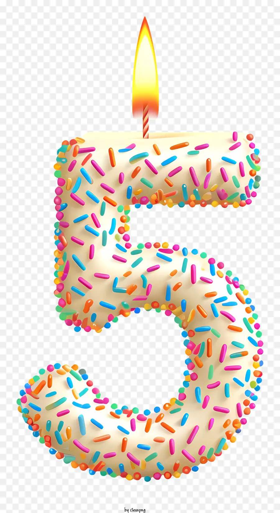 Numéro 5 Bougie D'anniversaire，Bougies D'anniversaire PNG