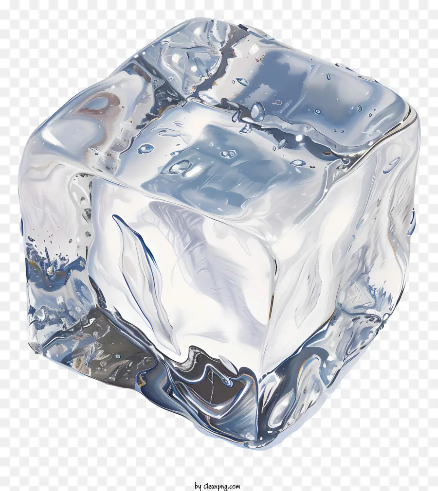 Cube De Glace，Gouttelettes D'eau Congelées PNG
