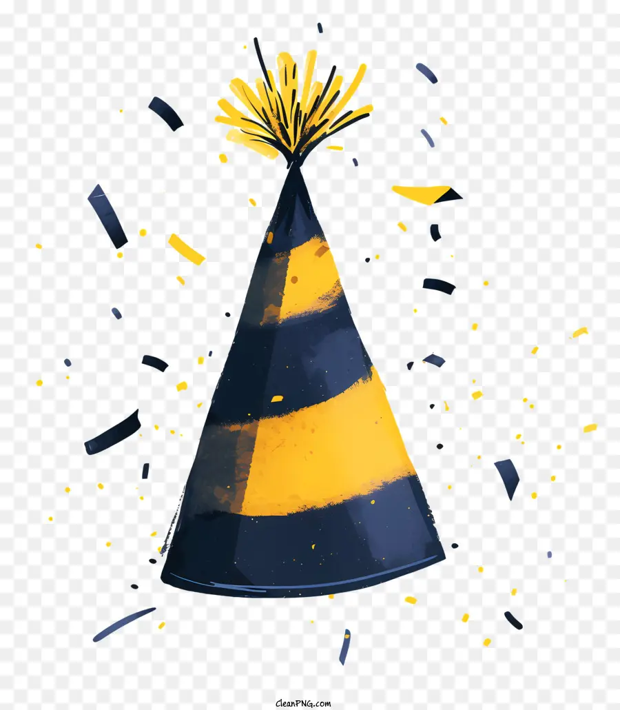 Chapeau De Fête，Chapeau De Fête Jaune Et Noir PNG